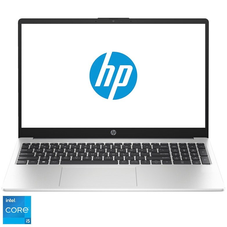 Laptop HP 250 G10 cu procesor Intel® Core™ i5 1334U pana la 4.6GHz, 15.6'', IPS, Full HD, 16GB DDR4 RAM, 512GB SSD, Intel® Iris® Xe Graphics, Free DOS, Turbo silver