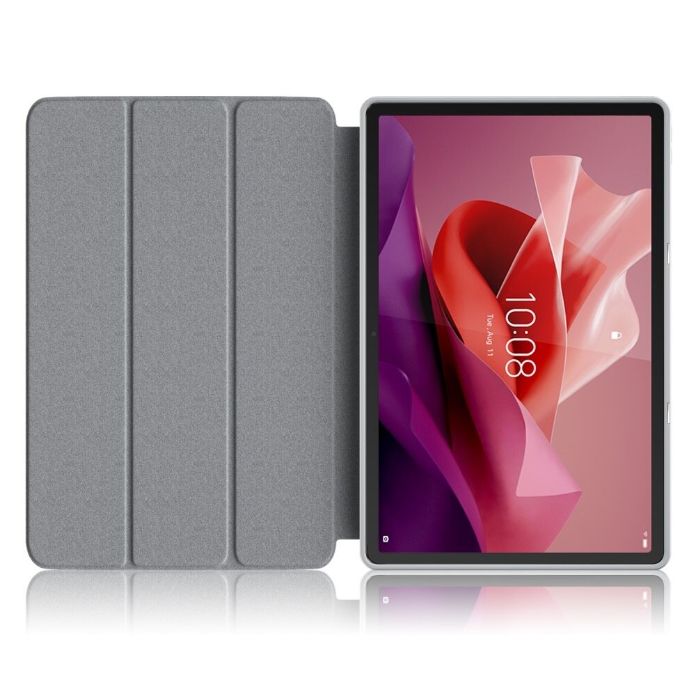 Husa tableta, XGSM, Compatibil cu Lenovo Tab P12, Piele ecologica/Plastic, Gri