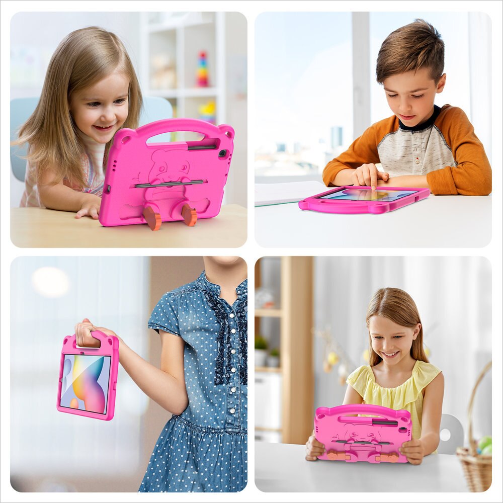 Husa DUX Ducis Panda, pentru Samsung Galaxy Tab S6 Lite, cu spatiu pentru un stylus, roz