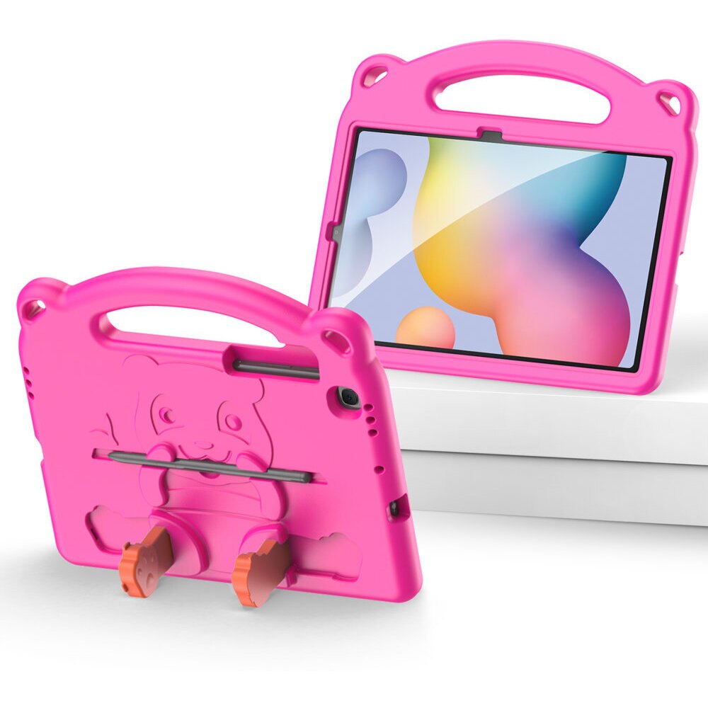 Husa DUX Ducis Panda, pentru Samsung Galaxy Tab S6 Lite, cu spatiu pentru un stylus, roz