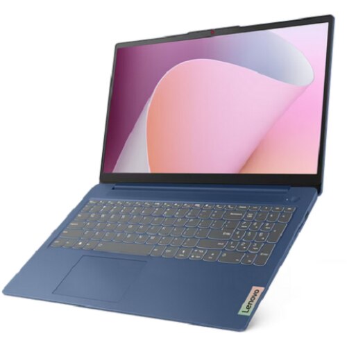 Laptop Lenovo IdeaPad Slim 3 15AMN8, AMD Ryzen 3 7320U, 15.6 inch FHD, 8GB RAM, 512GB SSD, No OS, Albastru