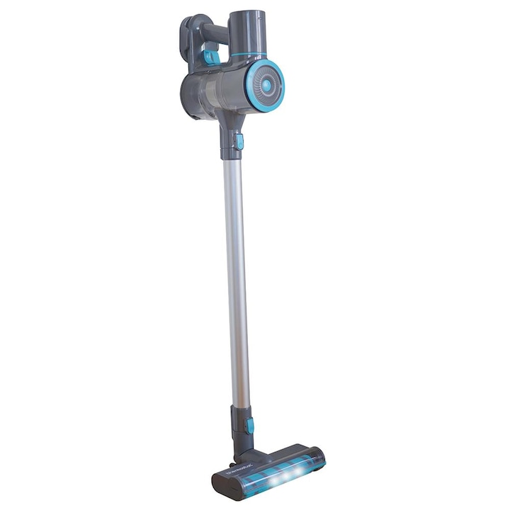 Aspirator fara fir,THERMOSTAT, 170 W, Gri/Albastru, 700 ml, Autonomie 40 min, 15 kPa, 2200 mAh