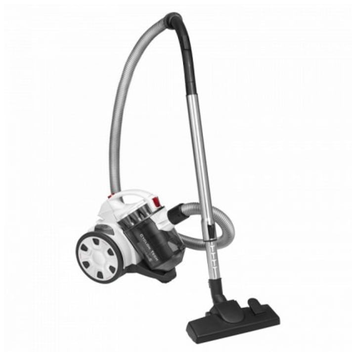 Aspirator Proficare BS 3039, fara sac, 700W, filtru HEPA, alb, 28,5x33,5x24cm, set cu perie pentru podele si perie combinata