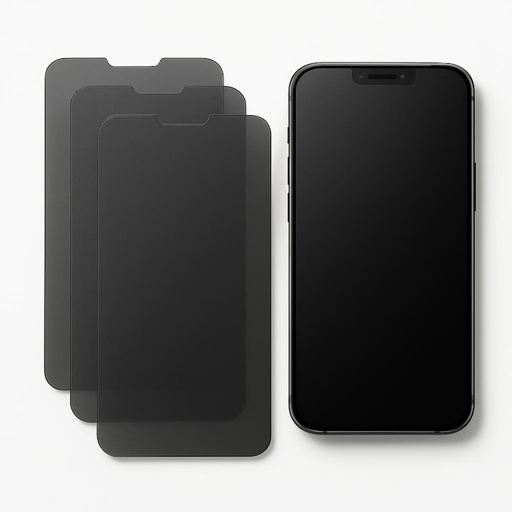 Set 3 Buc. Folie Display Privacy pentru Cubot KingKong 11, protectie Infinity Enterprise - SIlver pentru ecran telefon Fata din Hydrogel, Flexibil, lipire Completa, Silicon, Set complet pentru Instalare usoara
