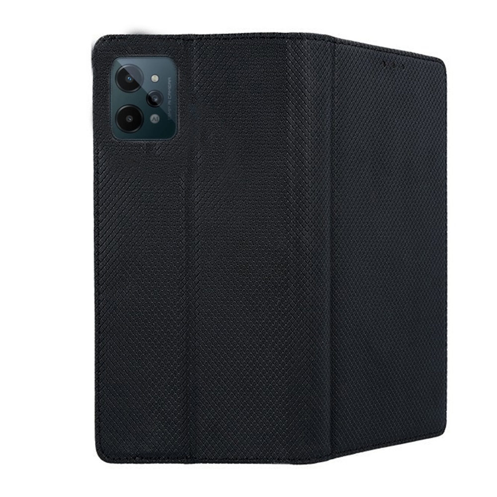 Husa pentru Telefon G-Tech, tip carte compatibila cu Realme C31, premium book, inchidere magnetica, buzunar card, Negru