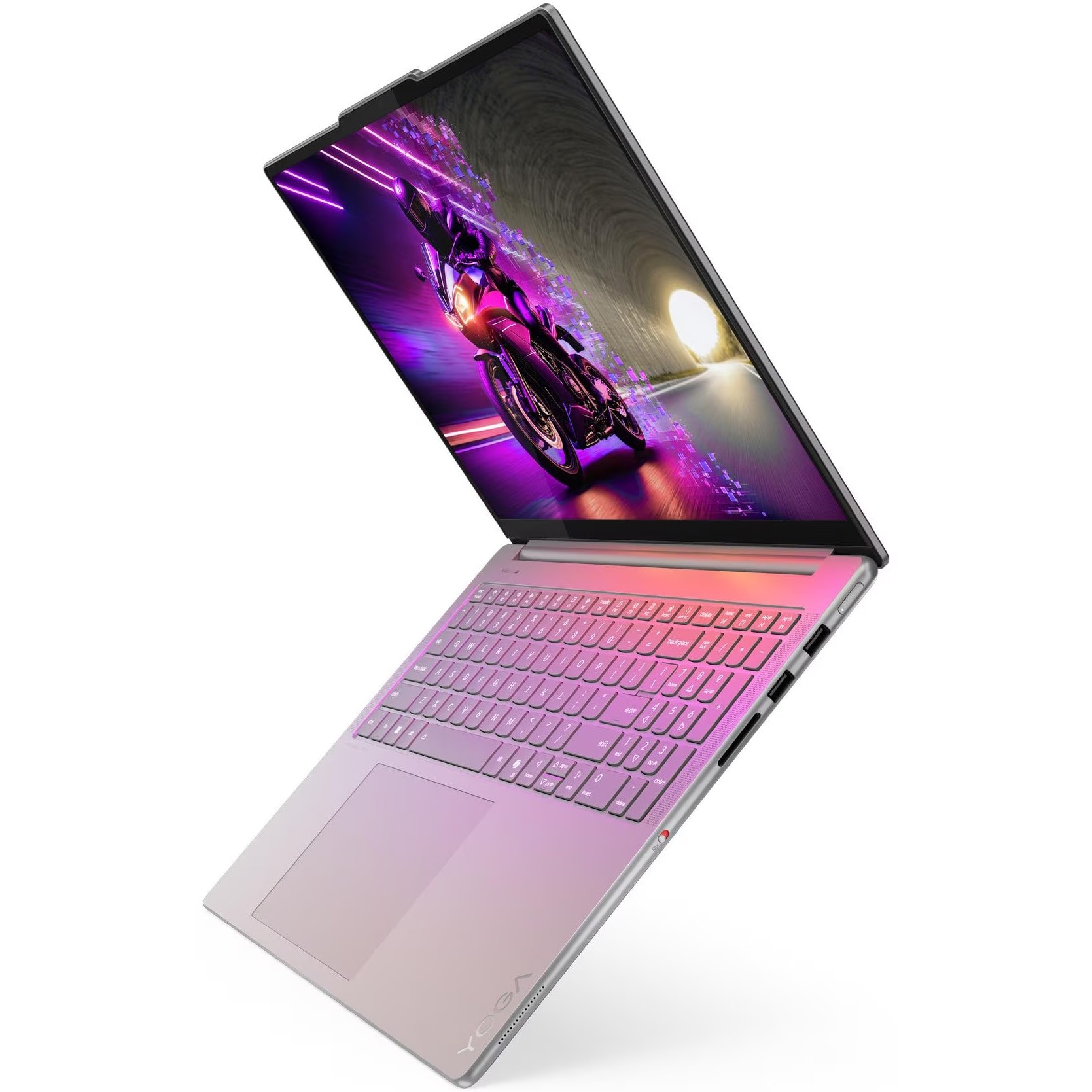 Laptop Lenovo Yoga Pro 9 16IAH10 cu procesor Intel® Core™ Ultra 7 255H pana la 5.1GHz, 16" 2.8K WQXGA+ , OLED, 120Hz, 64GB LPDDR5x RAM, 2TB SSD, NVIDIA® GeForce RTX™ 5070 8GB GDDR7, Windows® 11 Home, Luna Grey, 3y on-site Premium Care