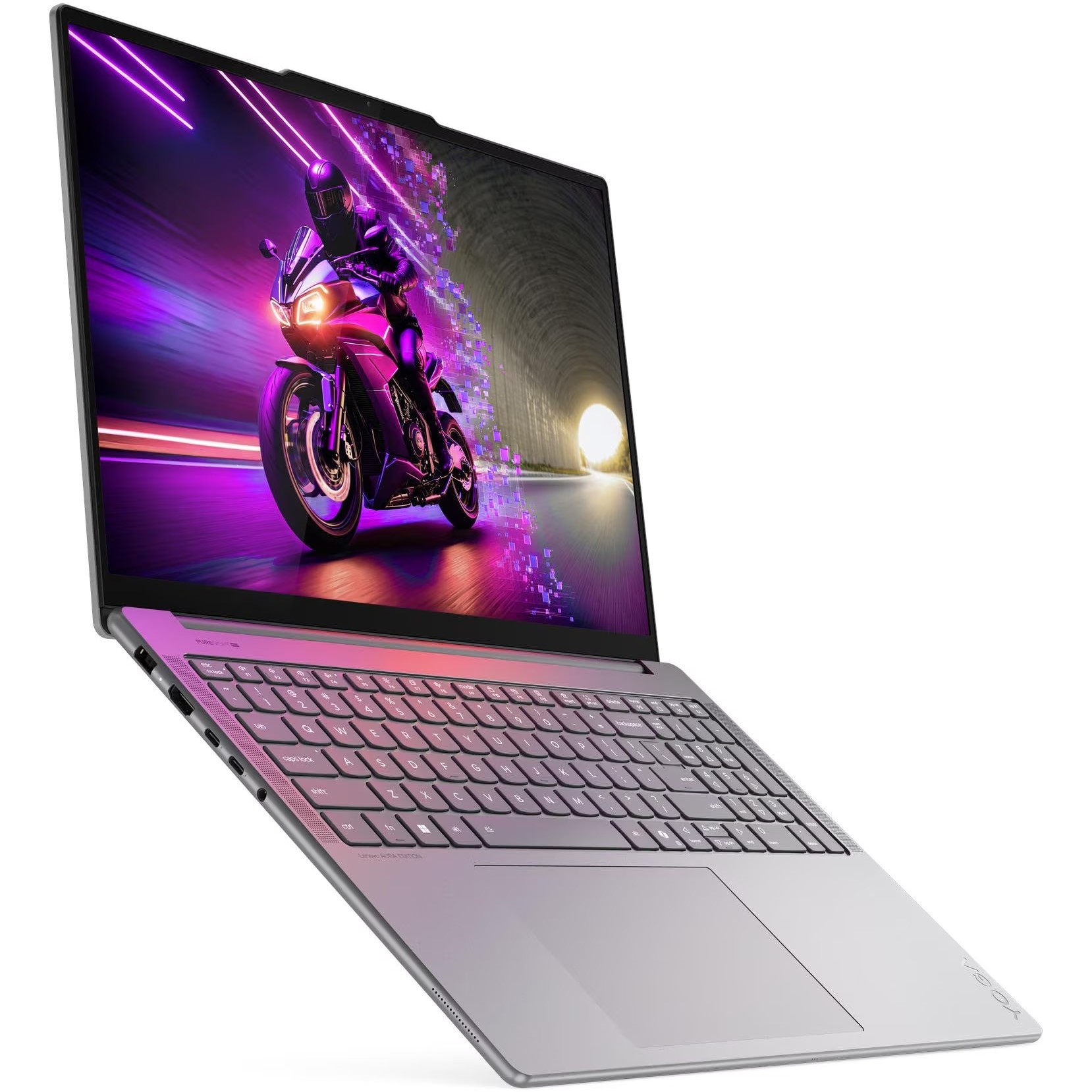 Laptop Lenovo Yoga Pro 9 16IAH10 cu procesor Intel® Core™ Ultra 7 255H pana la 5.1GHz, 16" 2.8K WQXGA+ , OLED, 120Hz, 64GB LPDDR5x RAM, 2TB SSD, NVIDIA® GeForce RTX™ 5070 8GB GDDR7, Windows® 11 Home, Luna Grey, 3y on-site Premium Care