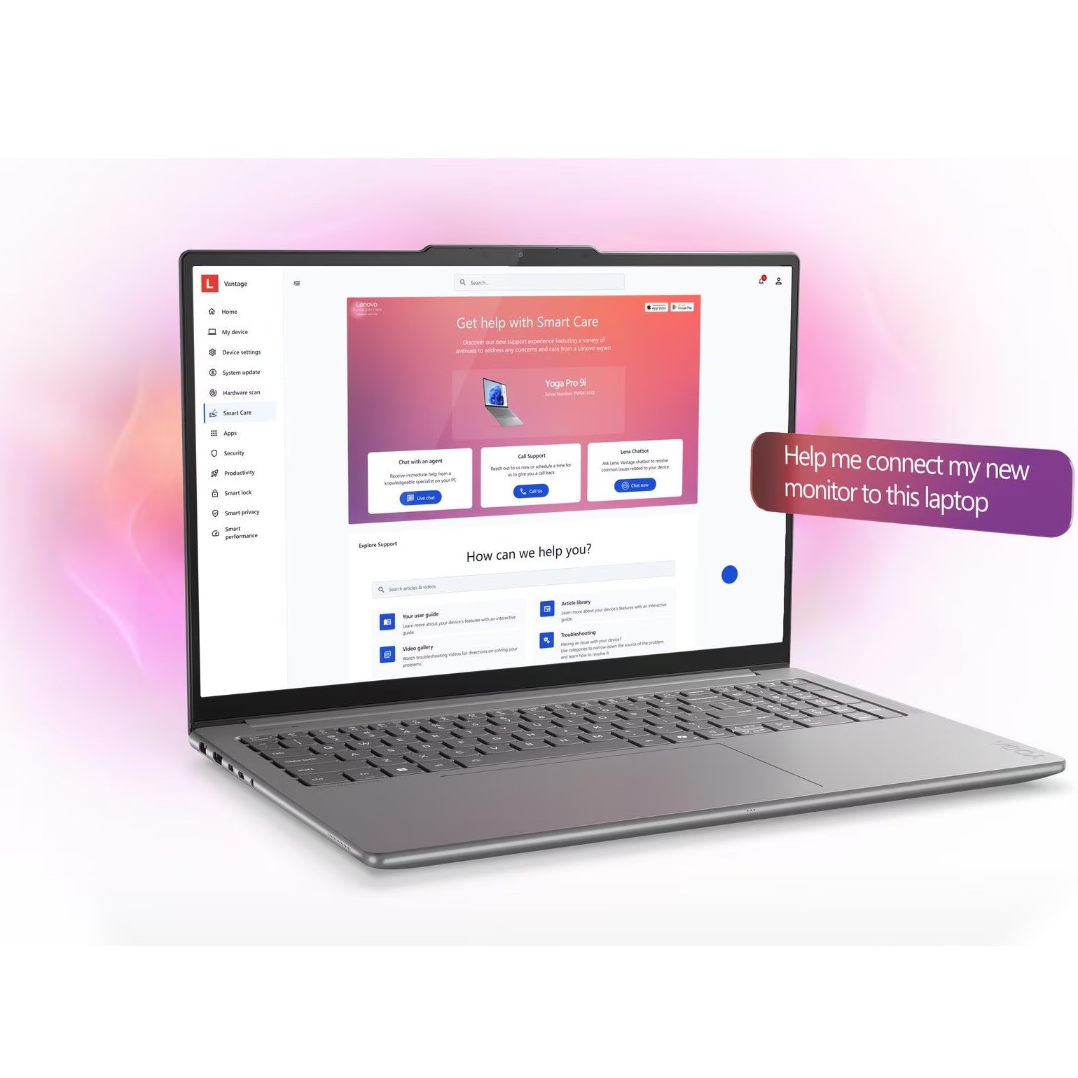 Laptop Lenovo Yoga Pro 9 16IAH10 cu procesor Intel® Core™ Ultra 7 255H pana la 5.1GHz, 16" 2.8K WQXGA+ , OLED, 120Hz, 64GB LPDDR5x RAM, 2TB SSD, NVIDIA® GeForce RTX™ 5070 8GB GDDR7, Windows® 11 Home, Luna Grey, 3y on-site Premium Care