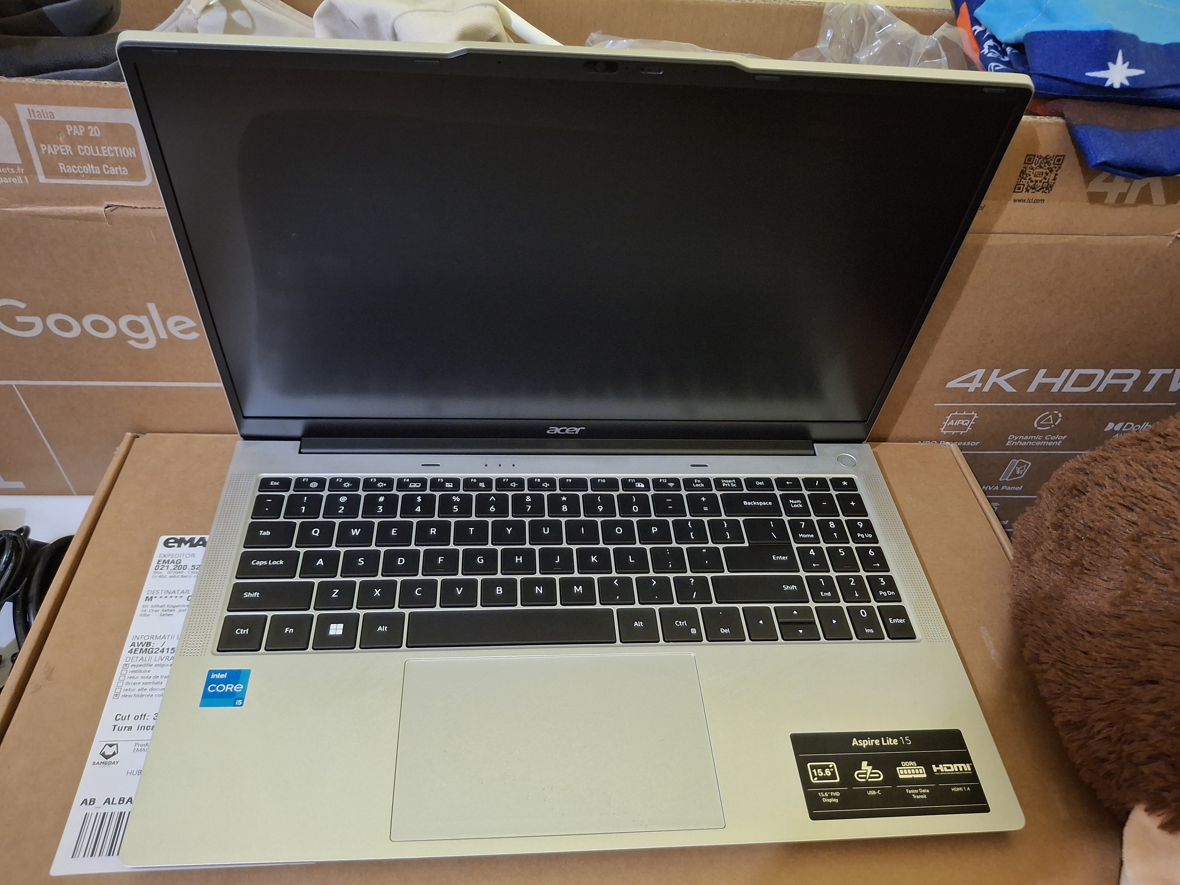 Laptop Acer Aspire Lite 15 AL15-72P-71X1 cu procesor Intel® Core™ i7-13620H up to 4.90 GHz, 15.6'', Full HD, IPS, 16GB DDR5 RAM, 1TB SSD, Intel® UHD Graphics, No OS, Pure Silver