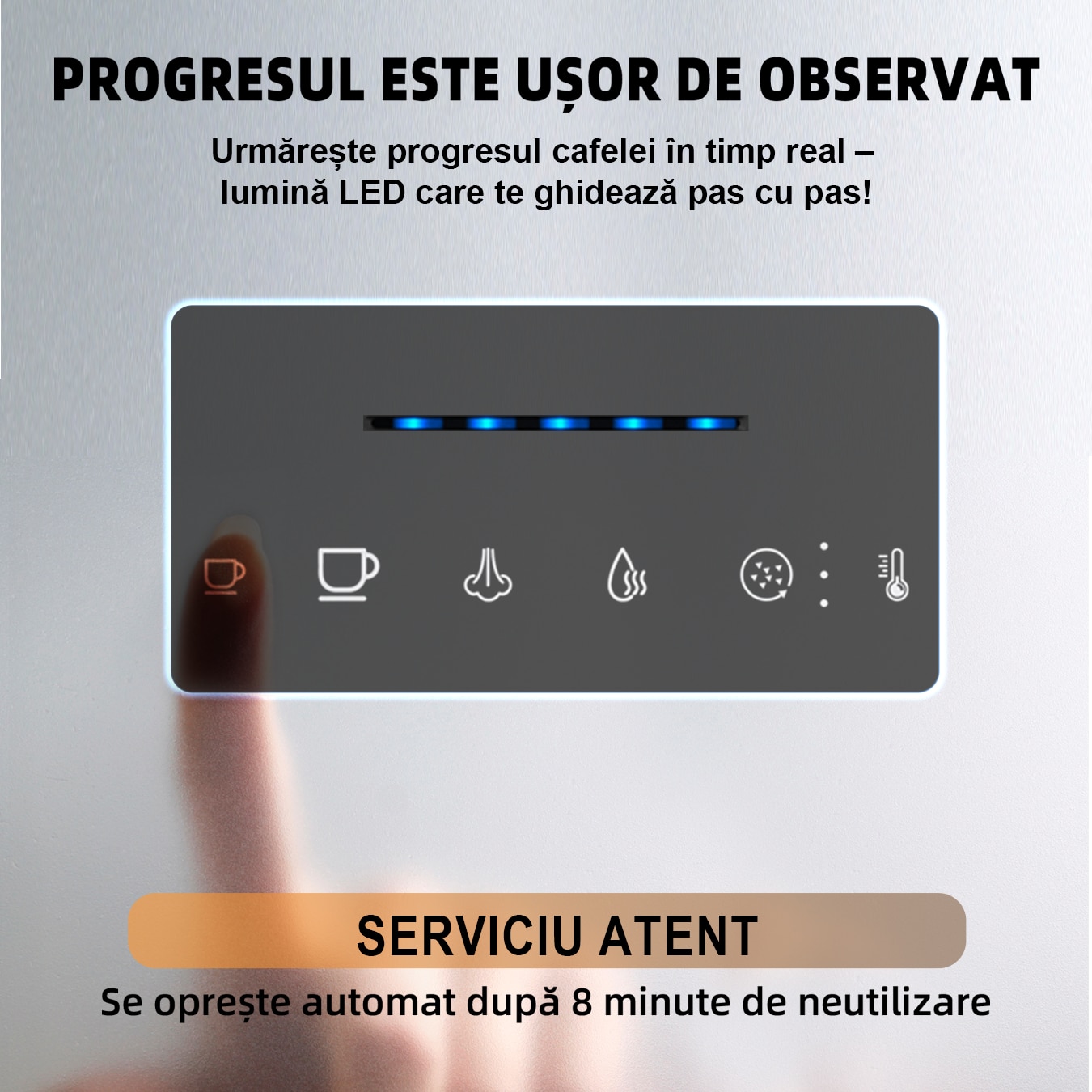 Masina de cafea manuala, cu control al temperaturii