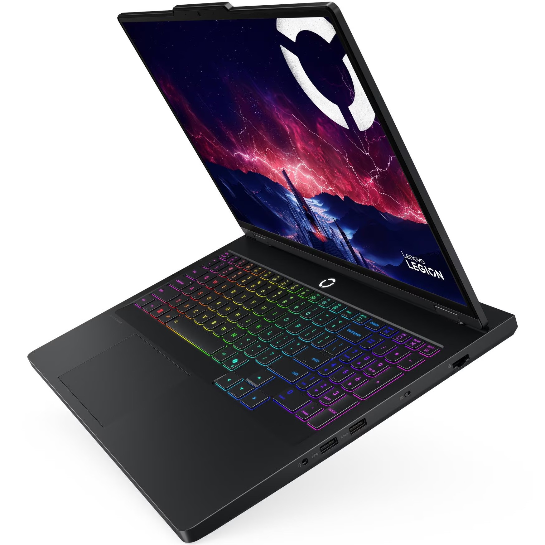 Laptop Gaming Lenovo Legion Pro 5 16AFR10 cu procesor AMD Ryzen™ 9 9955HX pana la 5.4GHz, 16" WQXGA, OLED, 165Hz, 32GB DDR5, 1TB SSD, NVIDIA® GeForce RTX™ 5070 8GB GDDR7, NO OS, Eclipse Black, 3y on-site Premium Care