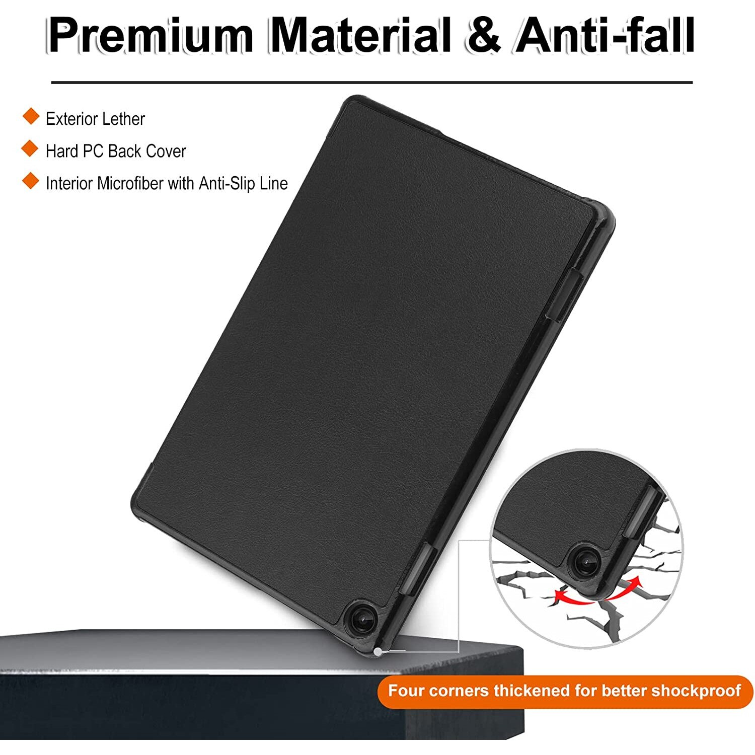 Husa pentru tableta Lenovo Tab M10 3rd Gen, 10.1 inch TB-328FU, TB-328XU, Aiyando, negru