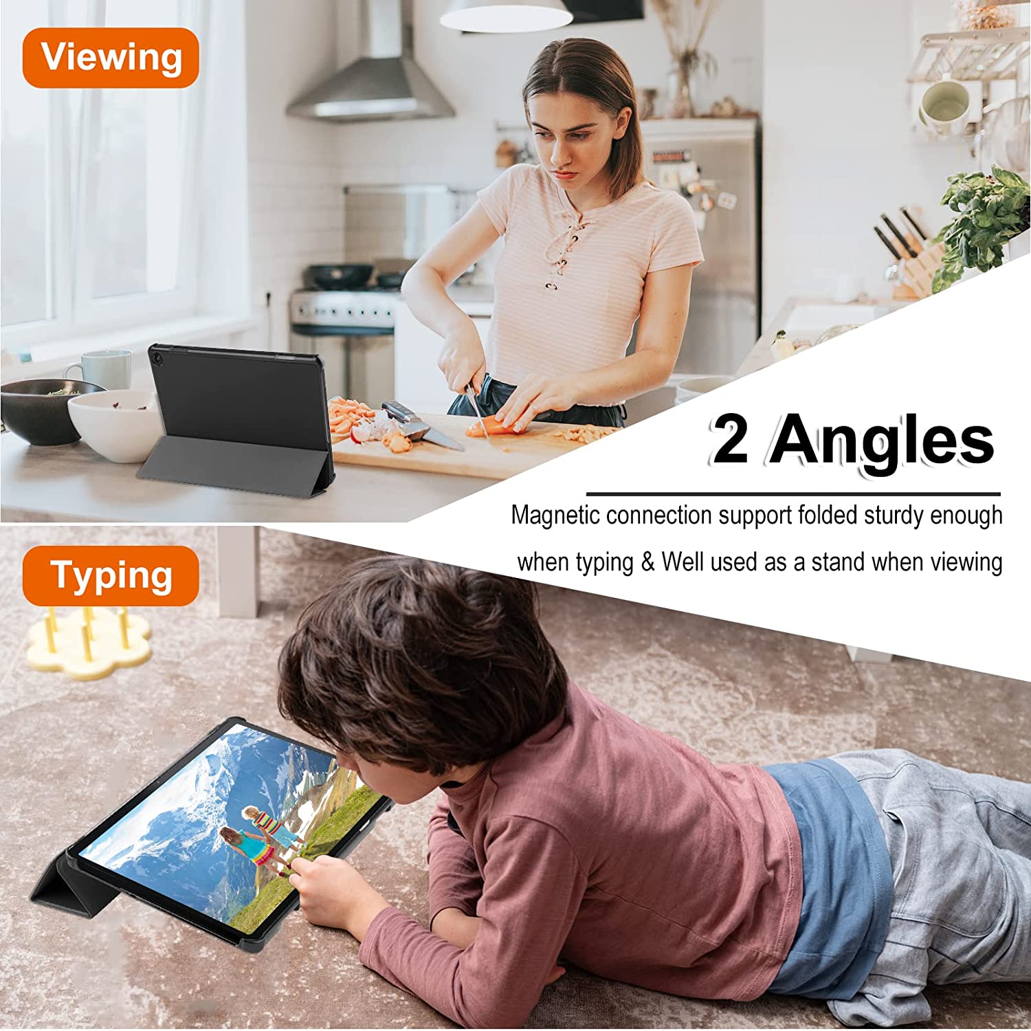Husa pentru tableta Lenovo Tab M10 3rd Gen, 10.1 inch TB-328FU, TB-328XU, Aiyando, negru