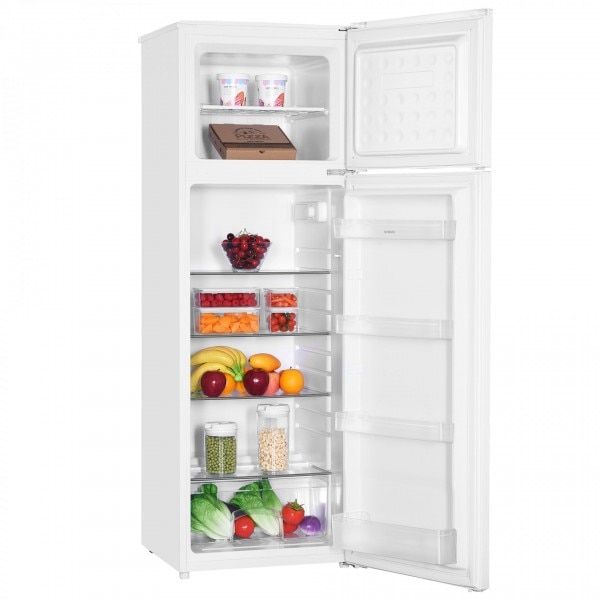 Frigider cu doua usi Samus SW344E, 248 L, H 165 cm, Termostat reglabil, 4 rafturi sticla, Clasa energetica E, Alb