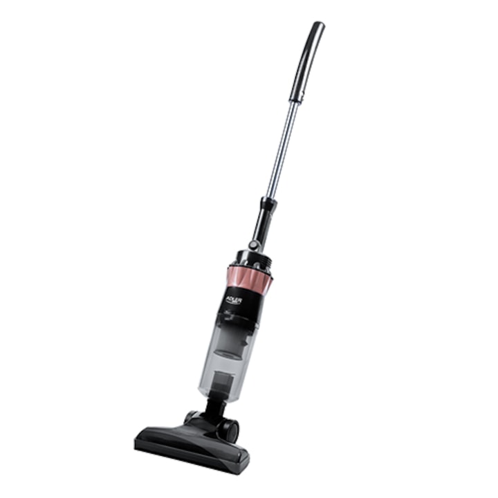 Aspirator Vertical, Adler, AD 7049, 2 in 1 Rucsac si Mana, Fara Sac, Putere 800W, Filtru HEPA, Rezervor 0.8L, 3 Perii Incluse, Putere Aspirare 15kPa, Raza de Actiune 7m, Cablu 6.5m, Protectie Supraincalzire, Negru