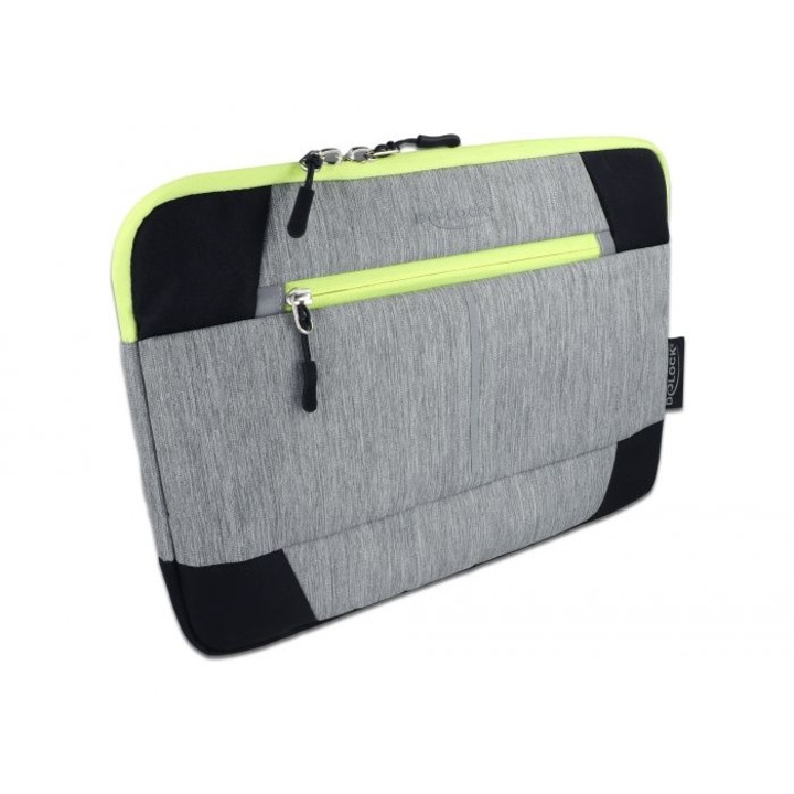 Geanta pentru laptopuri sau tablete DeLock, 13,3", 370x260x30mm, gri/negru