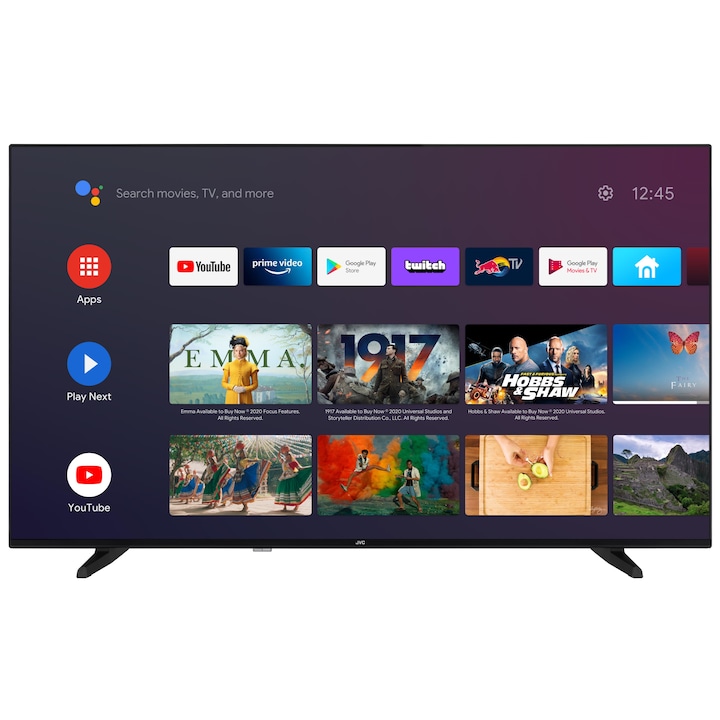 Televizor JVC LED 43VA3335, 108 cm, Android, 4K Ultra HD, Clasa F