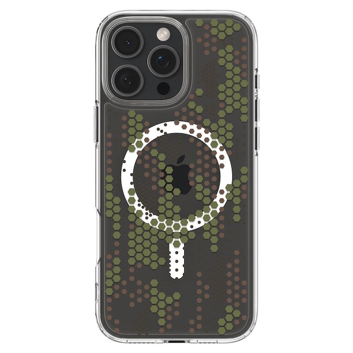 Carcasa Spigen Ultra Hybrid MagSafe compatibila cu iPhone 16 Pro Digital Camo