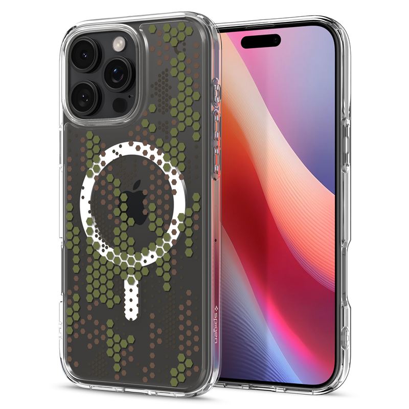 Carcasa Spigen Ultra Hybrid MagSafe compatibila cu iPhone 16 Pro Digital Camo