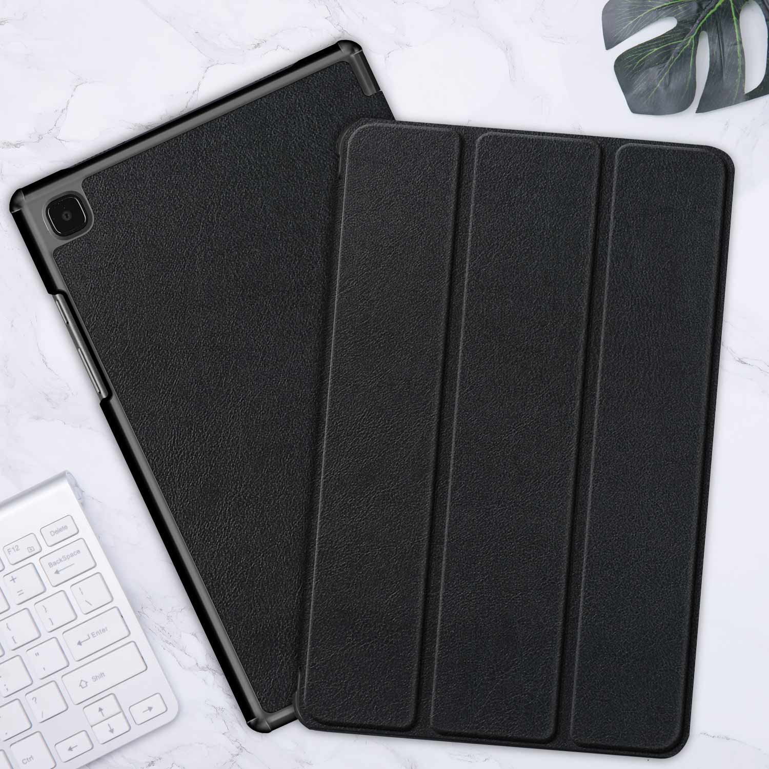 Husa pentru Samsung Tab A8 10.5 inch (2022) SM-X200 / X205 / X207 Slim UltraLight functie sleep/wake-up, Aiyando, negru