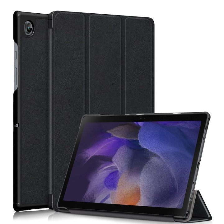 Husa pentru Samsung Tab A8 10.5 inch (2022) SM-X200 / X205 / X207 Slim UltraLight functie sleep/wake-up, Aiyando, negru