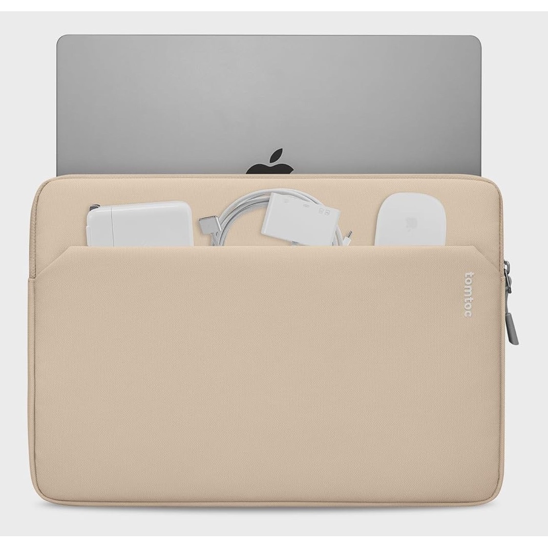 Husa Tomtoc Light-A18 Sleeve Pentru Laptop / Macbook Pro / Air, 13 inch, Nisip