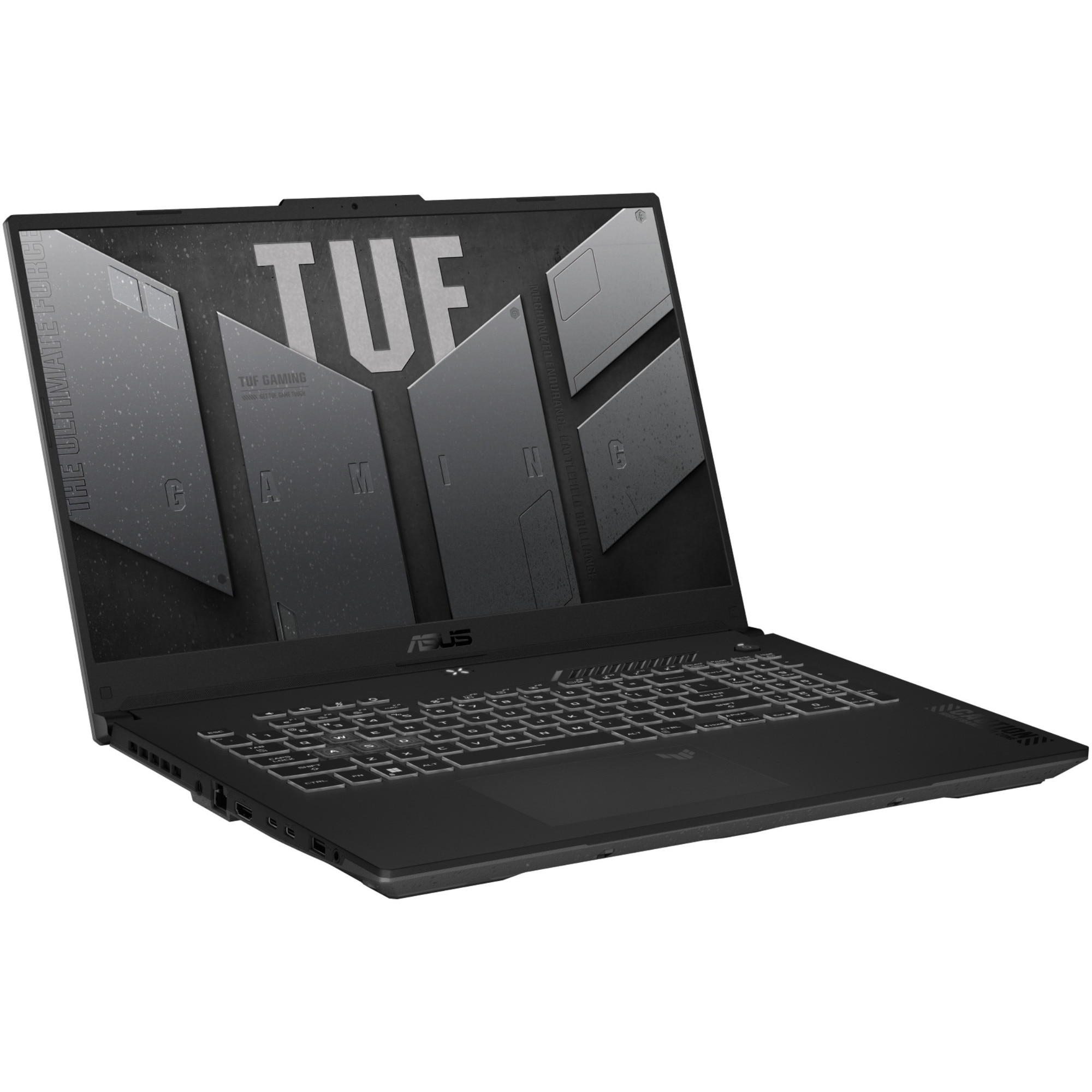 Laptop Gaming ASUS TUF F17 FX707VJ cu procesor Intel® Core™ 5 210H pana la 4.8GHz, 17.3'', Full HD, 144Hz, IPS, 16GB DDR4 RAM, 512GB SSD, NVIDIA® GeForce RTX™ 3050 6GB GDDR6, No OS, Mecha Gray