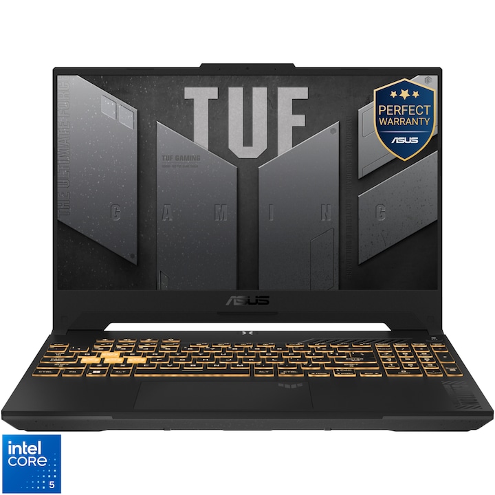 Laptop Gaming ASUS TUF F17 FX707VJ cu procesor Intel® Core™ 5 210H pana la 4.8GHz, 17.3'', Full HD, 144Hz, IPS, 16GB DDR4 RAM, 512GB SSD, NVIDIA® GeForce RTX™ 3050 6GB GDDR6, No OS, Mecha Gray