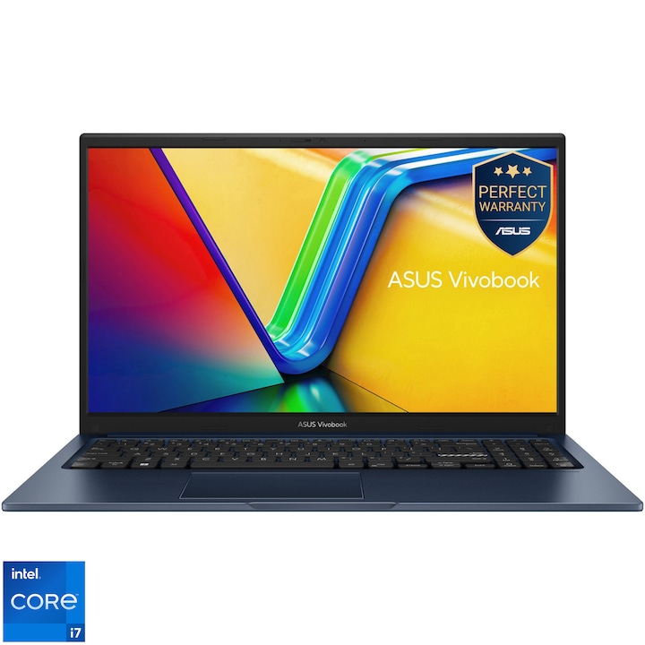 Laptop ASUS Vivobook 15 A1502VA cu procesor Intel® Core™ i7-13620H pana la 4.9GHz, 15.6'', Full HD, IPS, 16GB DDR4 RAM, 1TB SSD, Intel® UHD Graphics, No OS, Quiet Blue