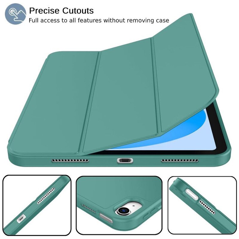 Husa cu Suport Pix pentru iPad 10 2022/2024, iPad 11 2025, Protectie completa, Pliabila, Verde