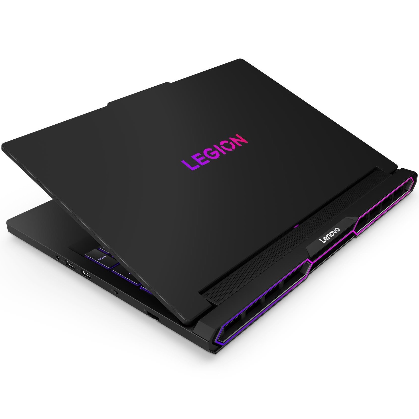 Laptop Gaming Lenovo Legion Pro 7 16AFR10H cu procesor AMD Ryzen™ 9 9955HX pana la 5.4GHz, 16" WQXGA, OLED, 240Hz, 64GB DDR5 RAM, 1TB SSD, NVIDIA® GeForce RTX™ 5070 Ti 12GB GDDR7, No OS, Eclipse Black, 3y on-site Premium Care