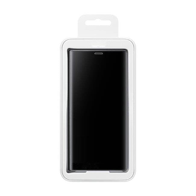 Husa Carte Clear View pentru Samsung Galaxy A51, Functie Stand, Negru