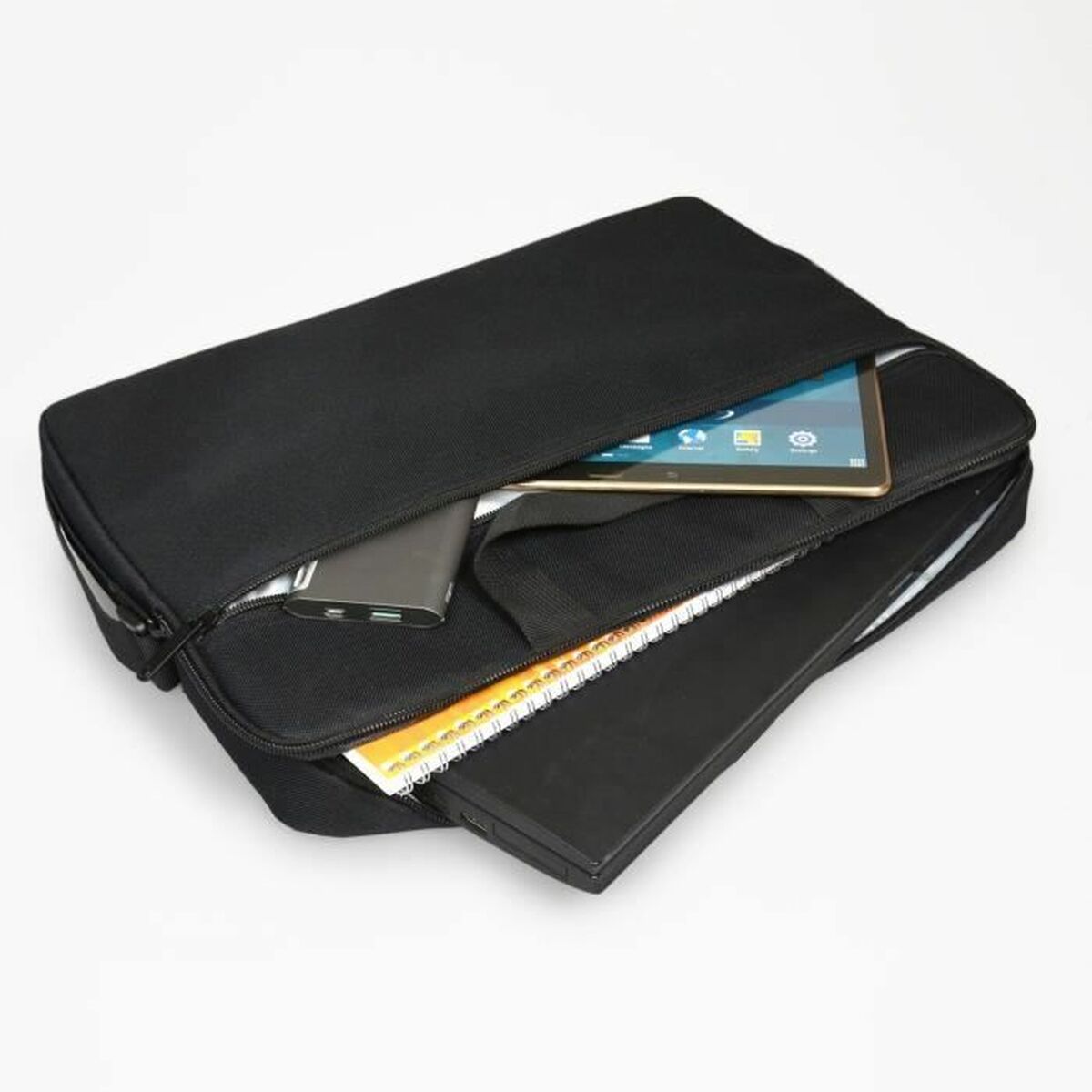 Servieta pentru laptop, Port Designs, 15, 6 inch, negru, inchidere cu fermoar, buzunar exterior, marime unica, unisex, pentru varsta de peste 14 ani