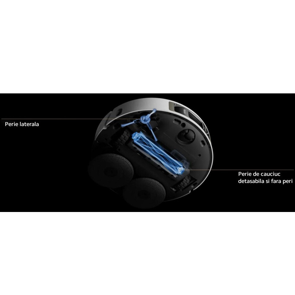 Robot de aspirare cu mop rotativ Dreame L20 Ultra RLX41CE-1, statie automata de golire 3.2l, 7000Pa, rezervor praf 0.3l, rezervor apa 0.08l, baterie 6400mAh, autonomie pana la 180 min, alb