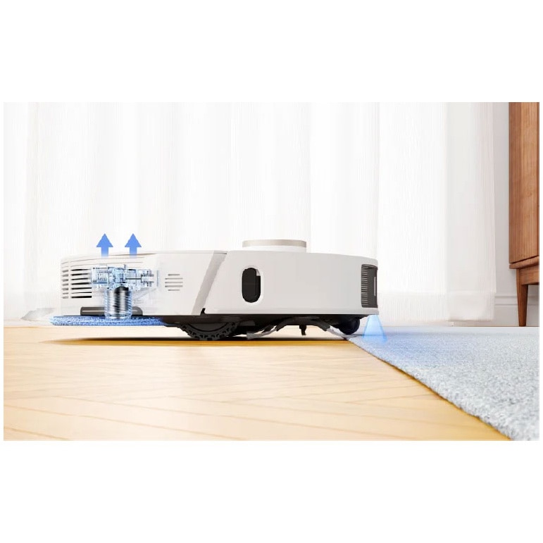 Robot de aspirare cu mop rotativ Dreame L20 Ultra RLX41CE-1, statie automata de golire 3.2l, 7000Pa, rezervor praf 0.3l, rezervor apa 0.08l, baterie 6400mAh, autonomie pana la 180 min, alb