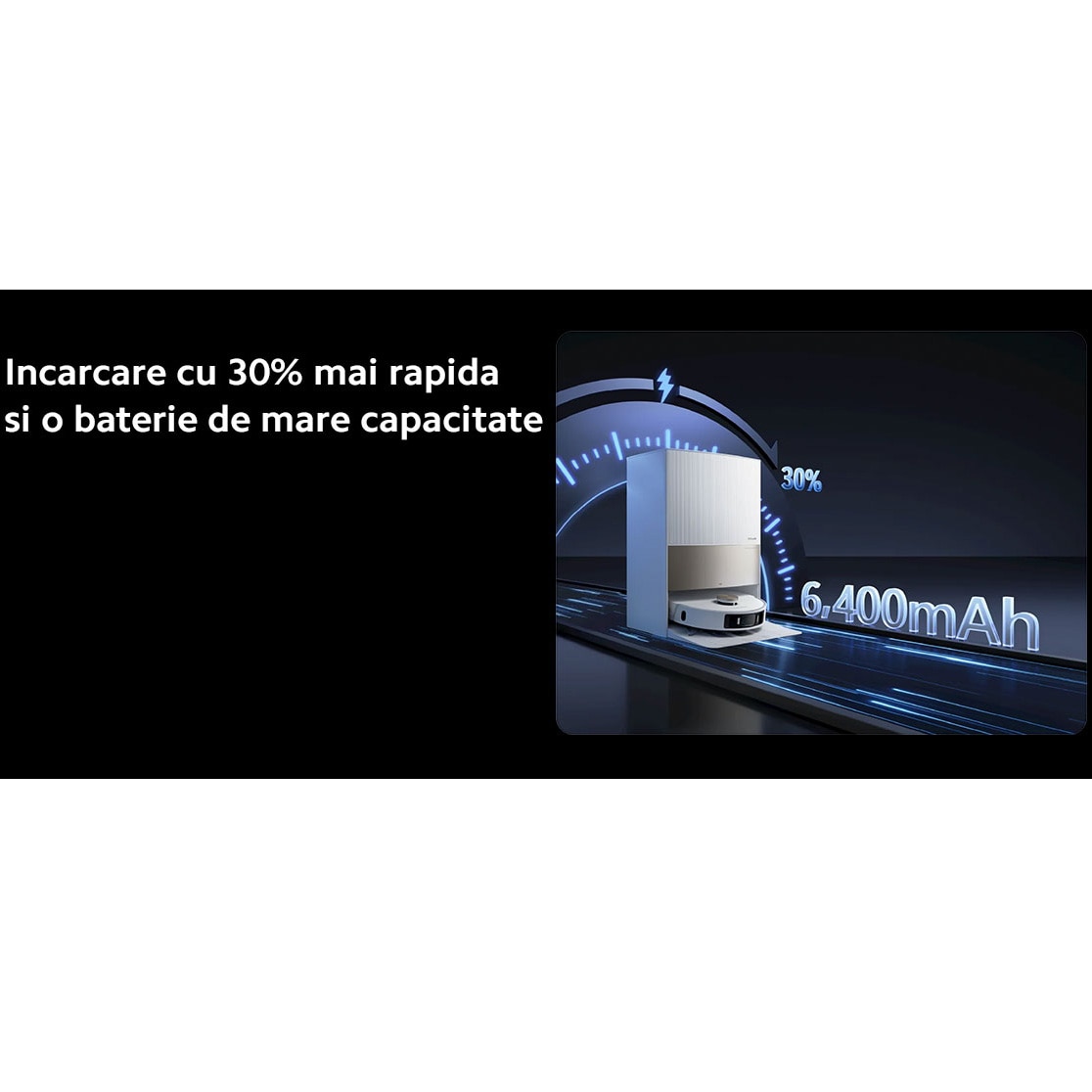 Robot de aspirare cu mop rotativ Dreame L20 Ultra RLX41CE-1, statie automata de golire 3.2l, 7000Pa, rezervor praf 0.3l, rezervor apa 0.08l, baterie 6400mAh, autonomie pana la 180 min, alb