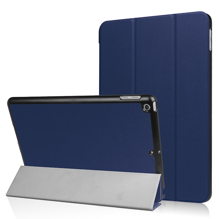 Husa tablet iPad 7 10.2" (2019), Fold pro, protectie 360°, Albastru