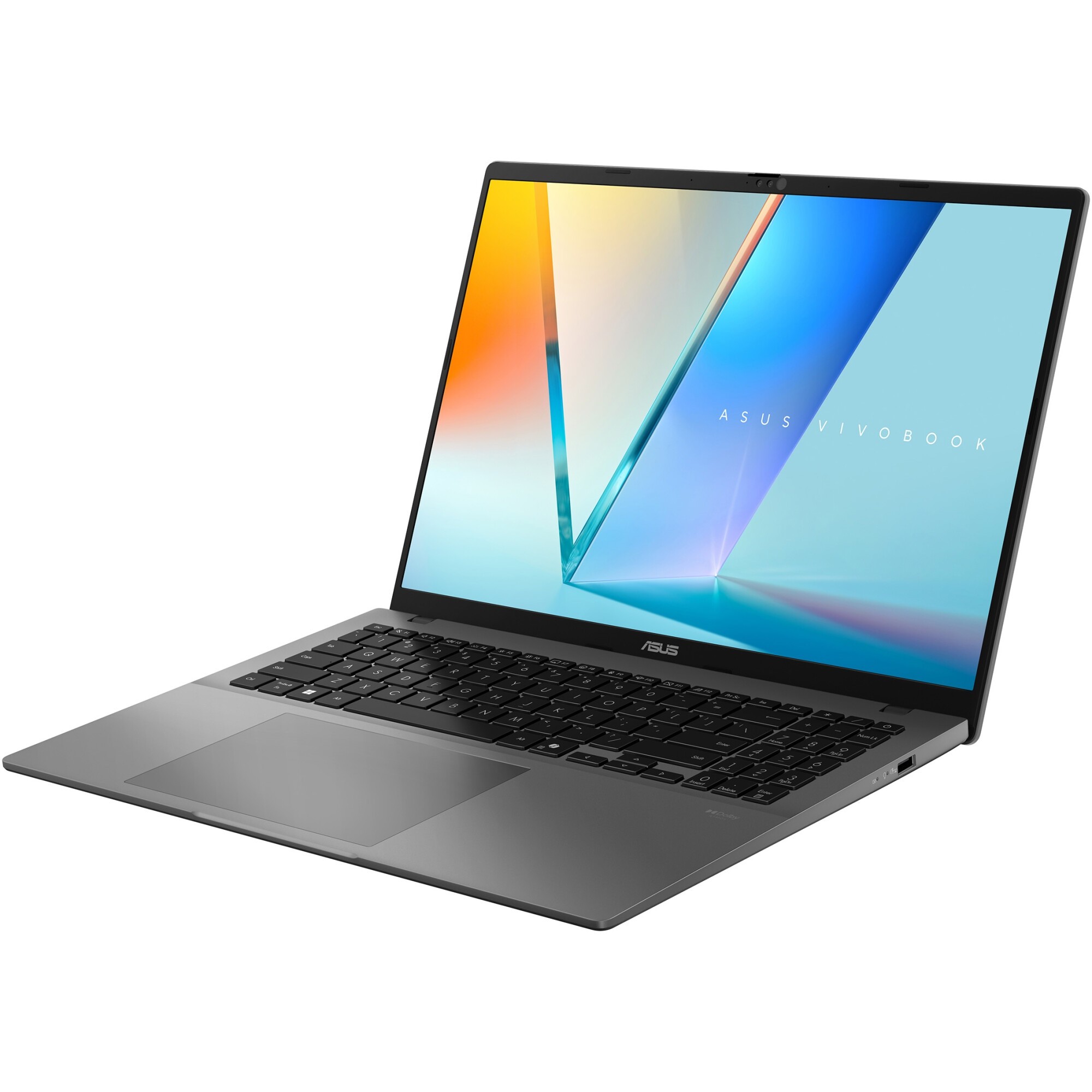 Laptop ASUS Vivobook S16 S3607VA cu procesor Intel Core i5-13420H pana la 4.6GHz, 16'', WUXGA, IPS, 144Hz, 16GB DDR5 RAM, 1TB SSD, Intel UHD Graphics, No OS, Matte Gray