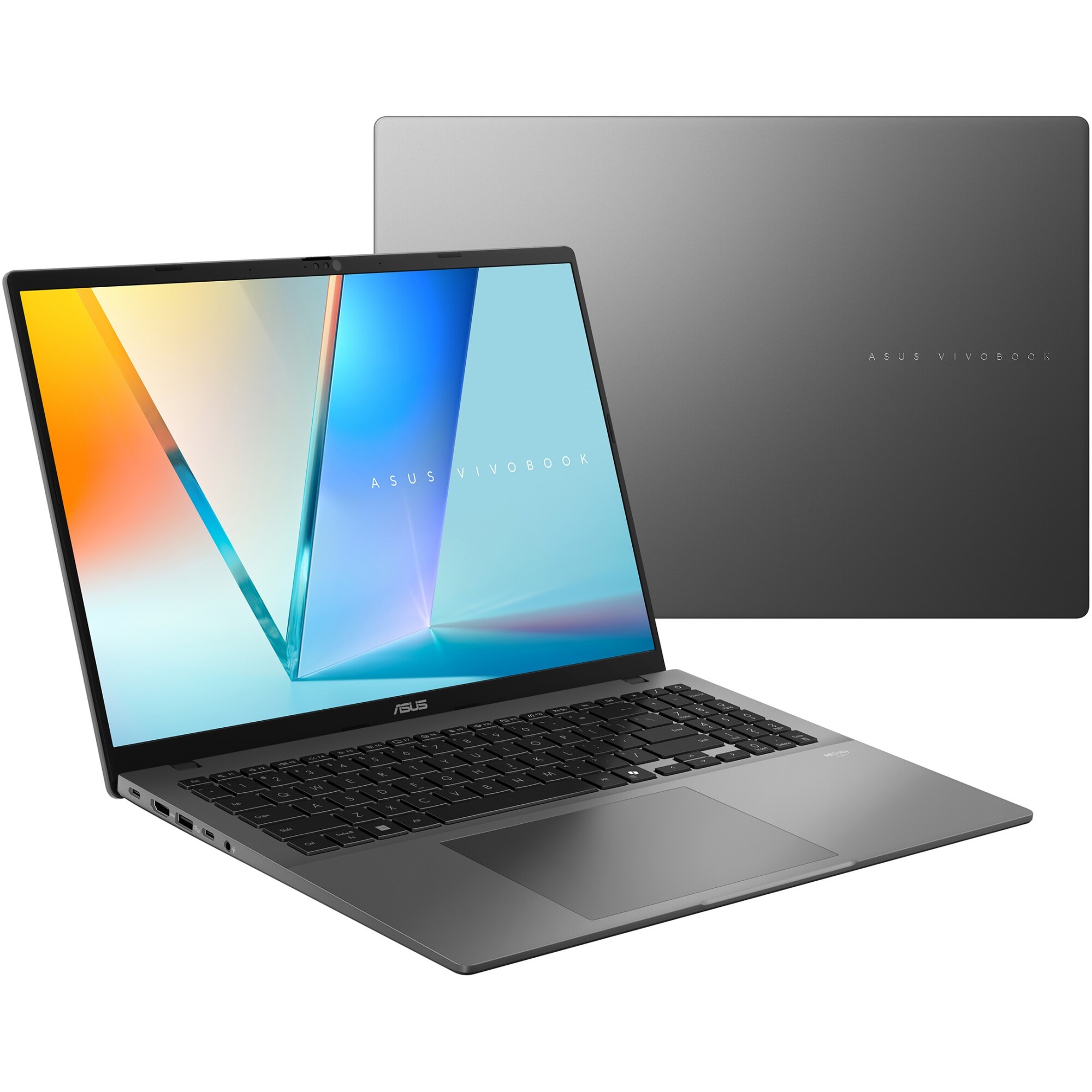 Laptop ASUS Vivobook S16 S3607VA cu procesor Intel Core i5-13420H pana la 4.6GHz, 16'', WUXGA, IPS, 144Hz, 16GB DDR5 RAM, 1TB SSD, Intel UHD Graphics, No OS, Matte Gray