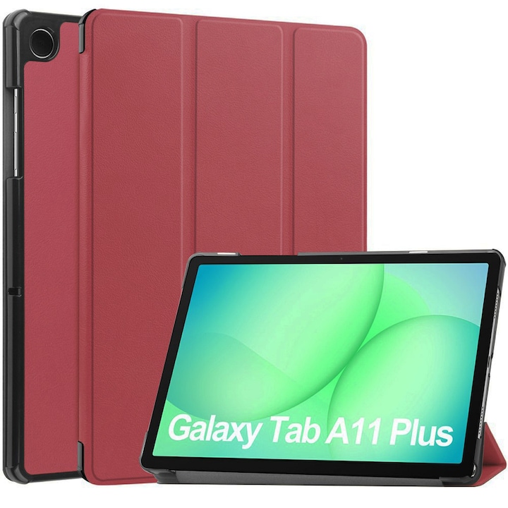 Husă pentru tabletă, Fold Pro, roșie, 360° protecție, pentru Samsung Galaxy Tab A11 Plus/A9 Plus