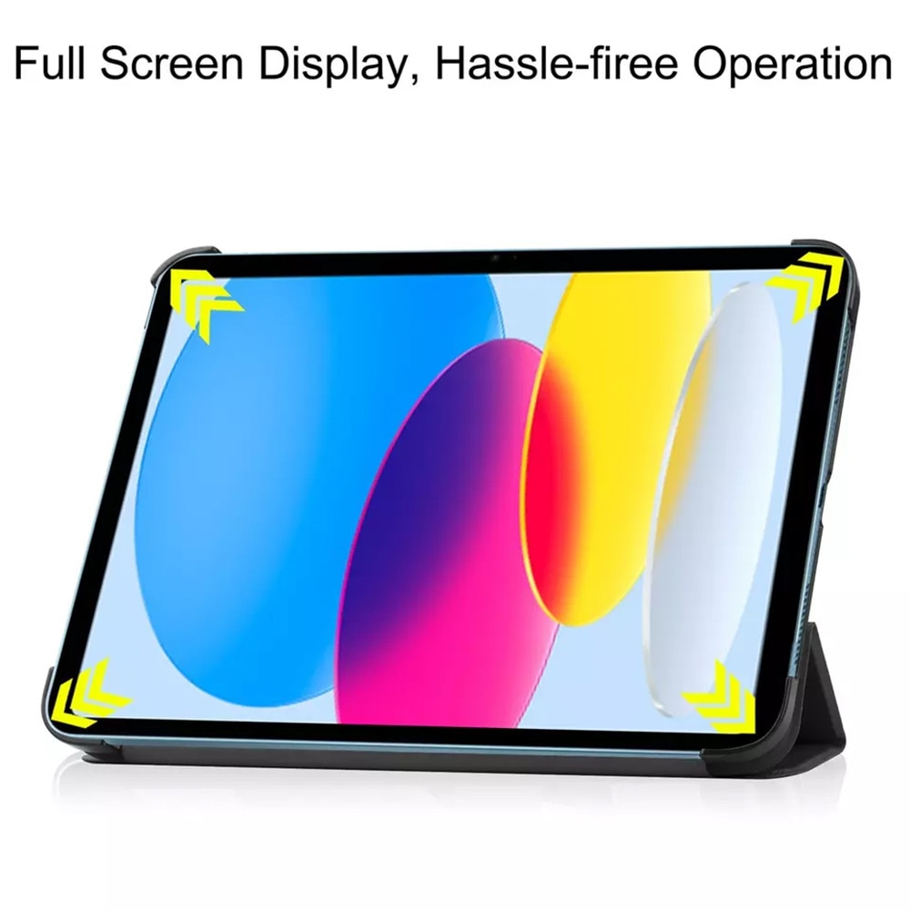 Husa pentru tableta iPad Air 4 (2020) / iPad Air 5, Fold Pro, Negru, 360° protectie, microfibra moale