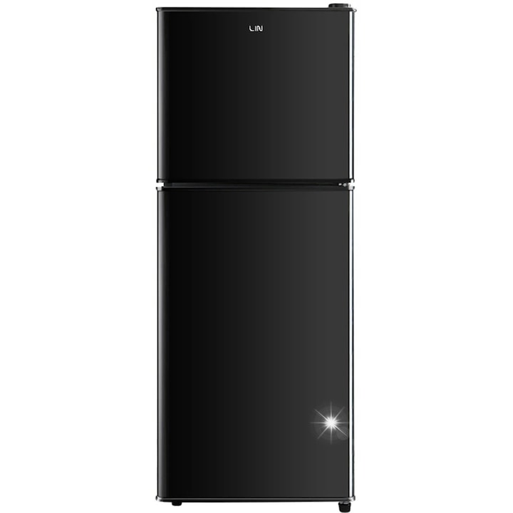Frigider Lin LI-BCD-138, 90l + 48l, 120.5x45.9x46.5cm, negru, 2 usi