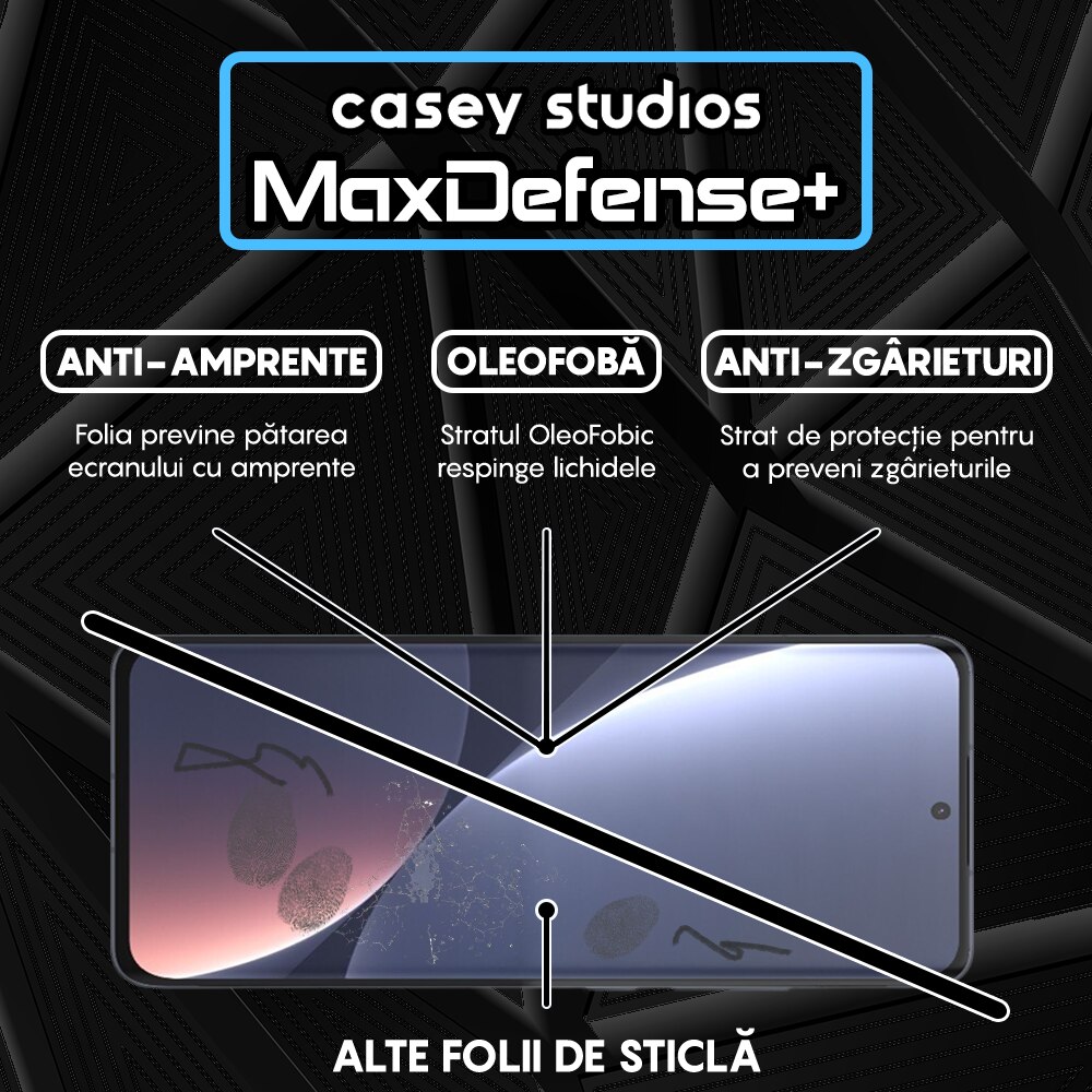 Folie Sticla CASEY STUDIOS™ compatibila cu Xiaomi 12 / 12X, Full Cover 3D, Full Glue, Ultra HD, Anti Zgarieturi, Anti Amprente, Anti Socuri, Margini Negre