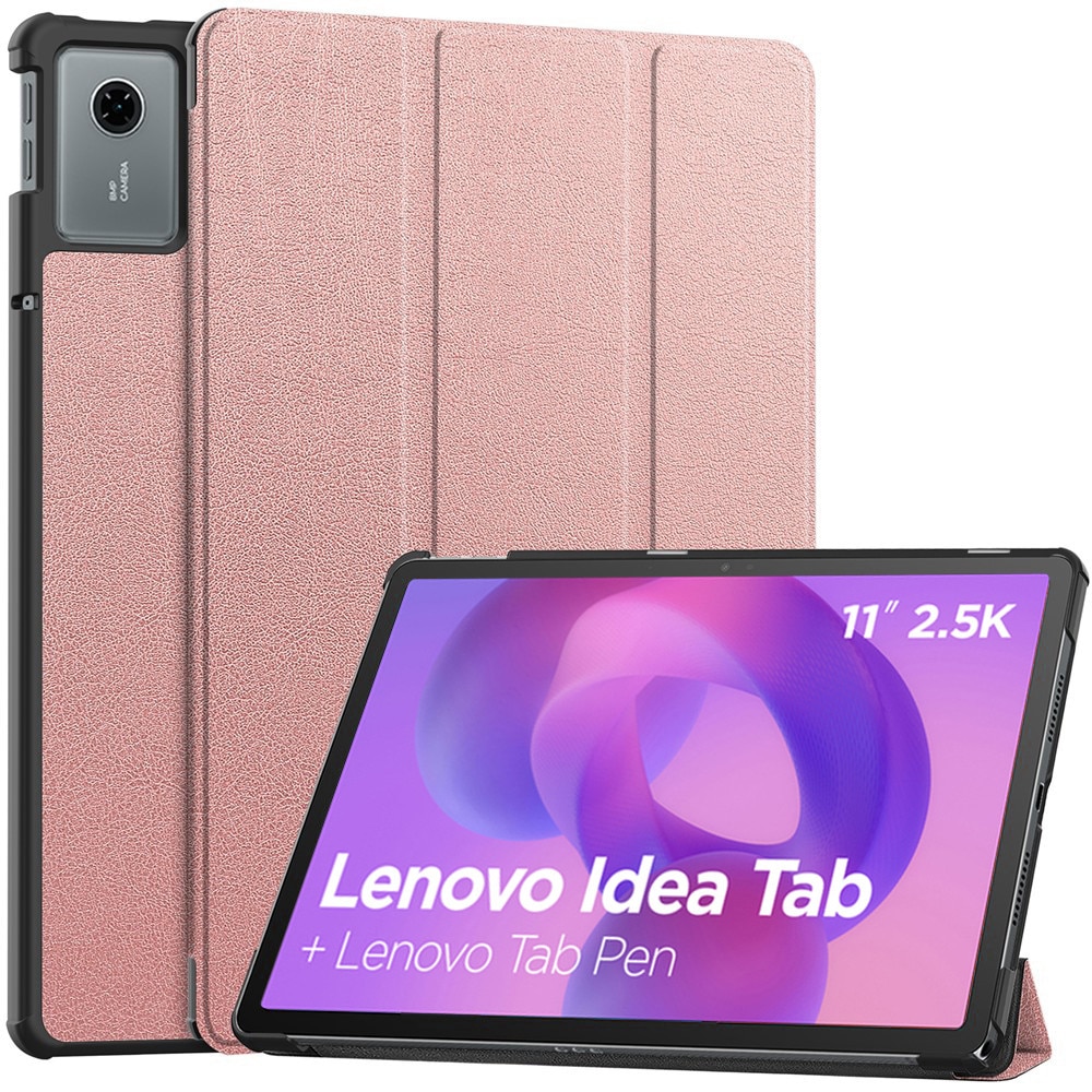 Husa pentru Lenovo Idea Tab 11 tip stand functie sleep/wake-up si inchidere magnetica, protectie 360 - roz