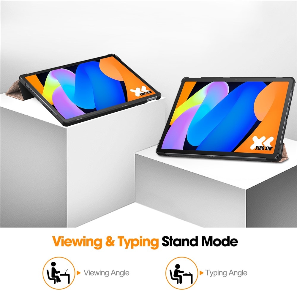 Husa pentru Lenovo Idea Tab 11 tip stand functie sleep/wake-up si inchidere magnetica, protectie 360 - roz