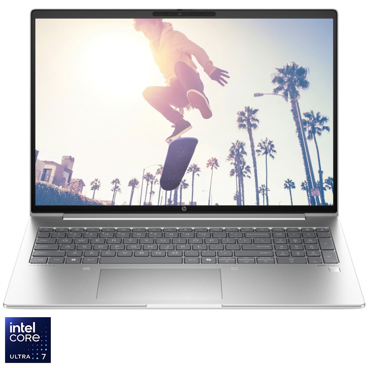 Laptop HP ProBook 460 G11 cu procesor Intel® Core™ Ultra 7 155U pana la 4.8GHz, 16", WUXGA, IPS, 16GB DDR5 RAM, 512GB SSD, Intel® Graphics, Free DOS, Pike silver
