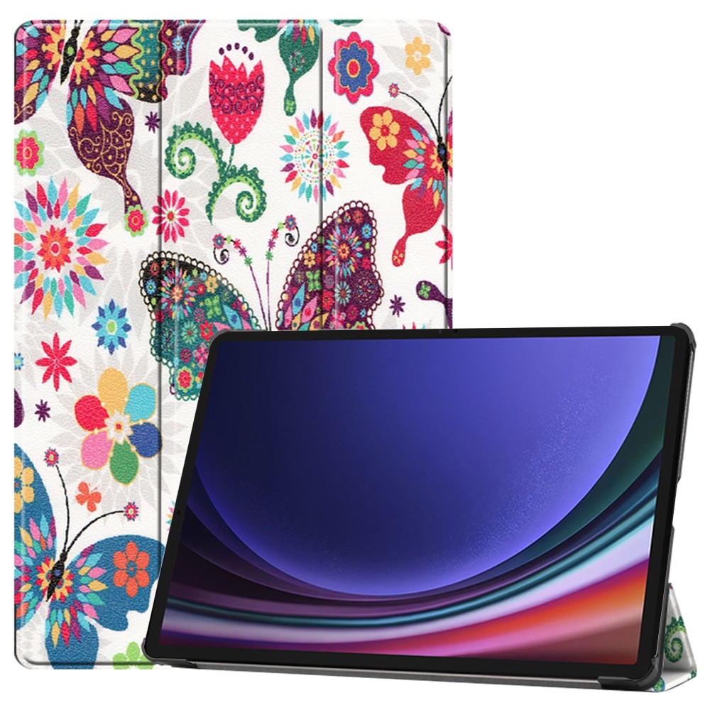 Husa pentru Samsung Galaxy Tab S10 FE 10.9 inch tip stand functie sleep/wake-up protectie 360 - Fluturi