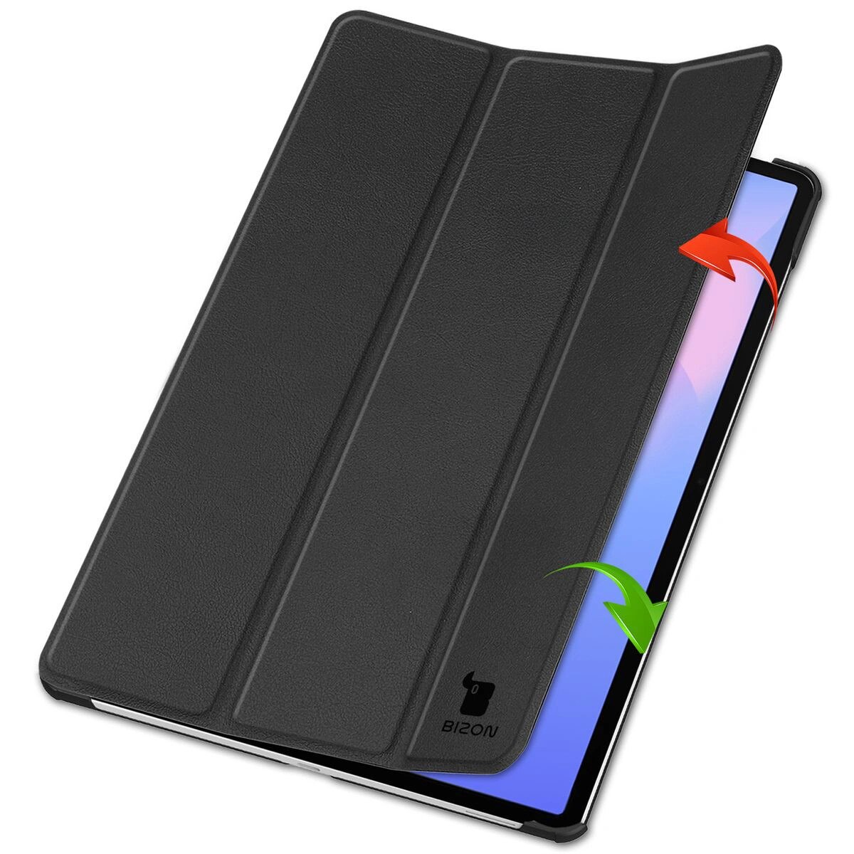 Husa tableta Bizon Case Tab Croc pentru Samsung Galaxy Tab S10 FE Plus, negru