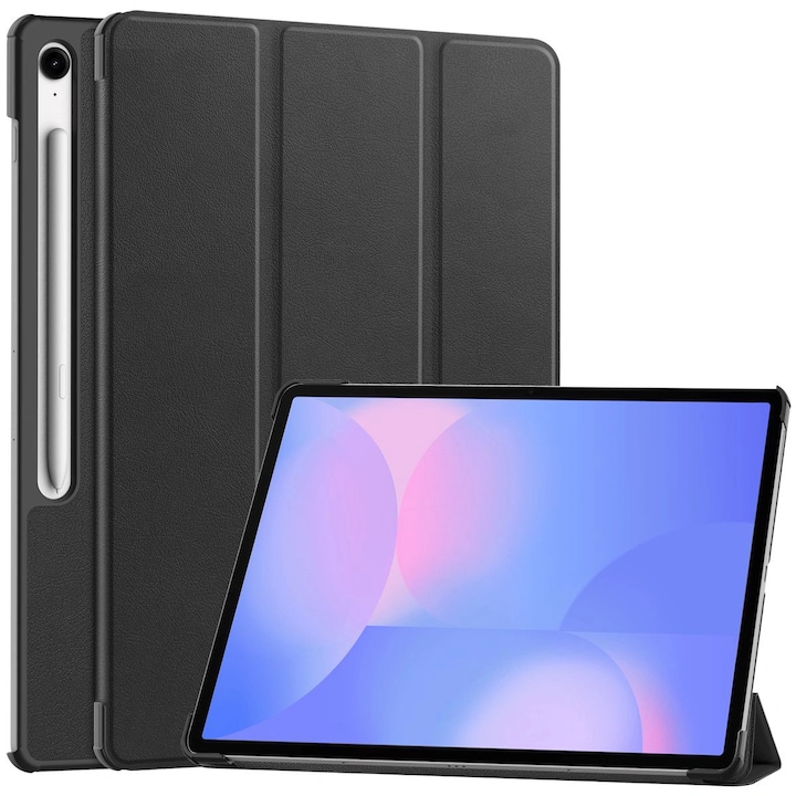 Husa tableta Bizon Case Tab Croc pentru Samsung Galaxy Tab S10 FE Plus, negru