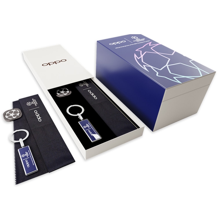 Telefon mobil OPPO Reno12 Pro UEFA Champions League Edition, Dual SIM, 512GB, 12GB RAM, 5G, Nebula Black + breloc UCL, Popsocket UCL, Panza microfibra pentru curatare ecran